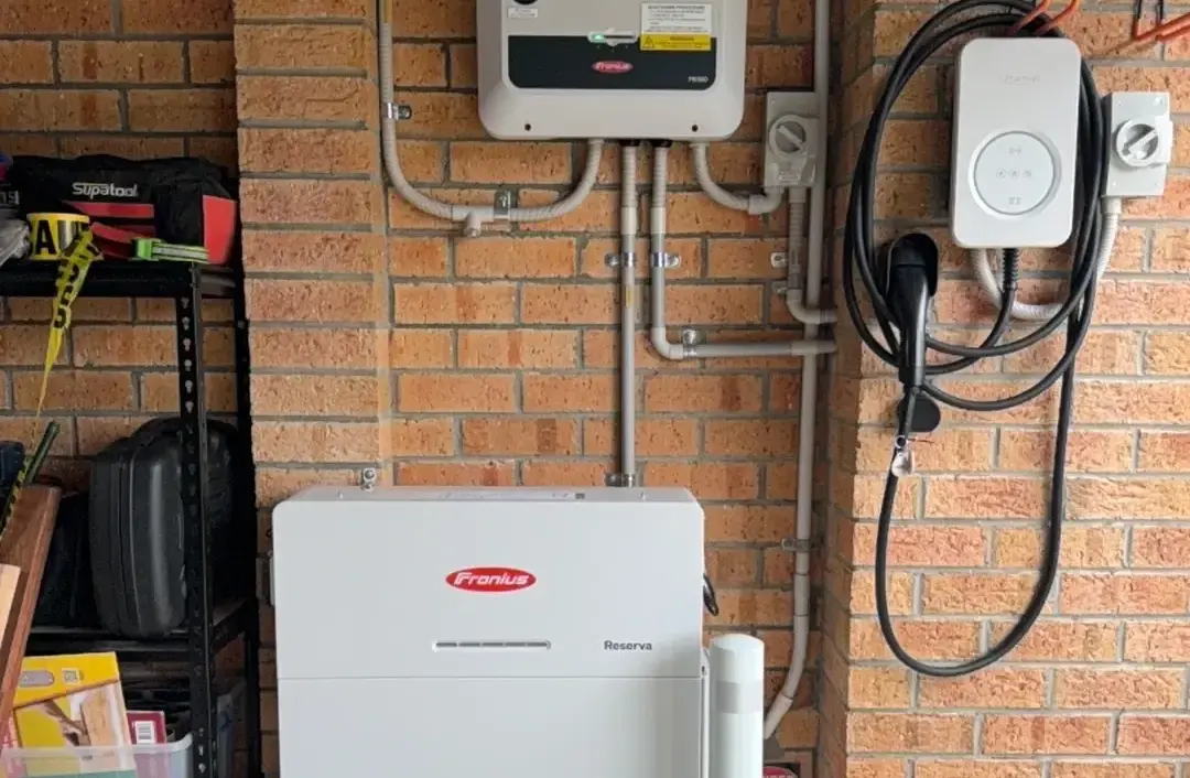 Fronius inverter, Reserva battery and EV charger installed by Velocity Solar, Leopold Fronius inverter, Reserva battery and EV charger installed by Velocity Solar, Leopold
