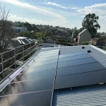 Rooftop solar on a Newtown home looking across Geelong, installed by Velocity Solar
